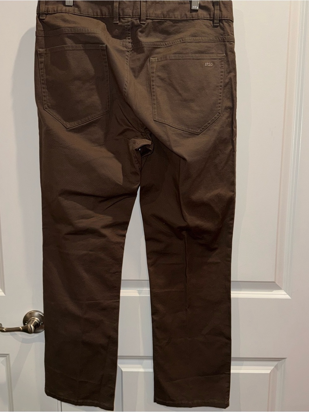Stio Mens Rivet Pant Brown Organic Cotton Stretch Casual Chino Pants 35S - Picture 3 of 5